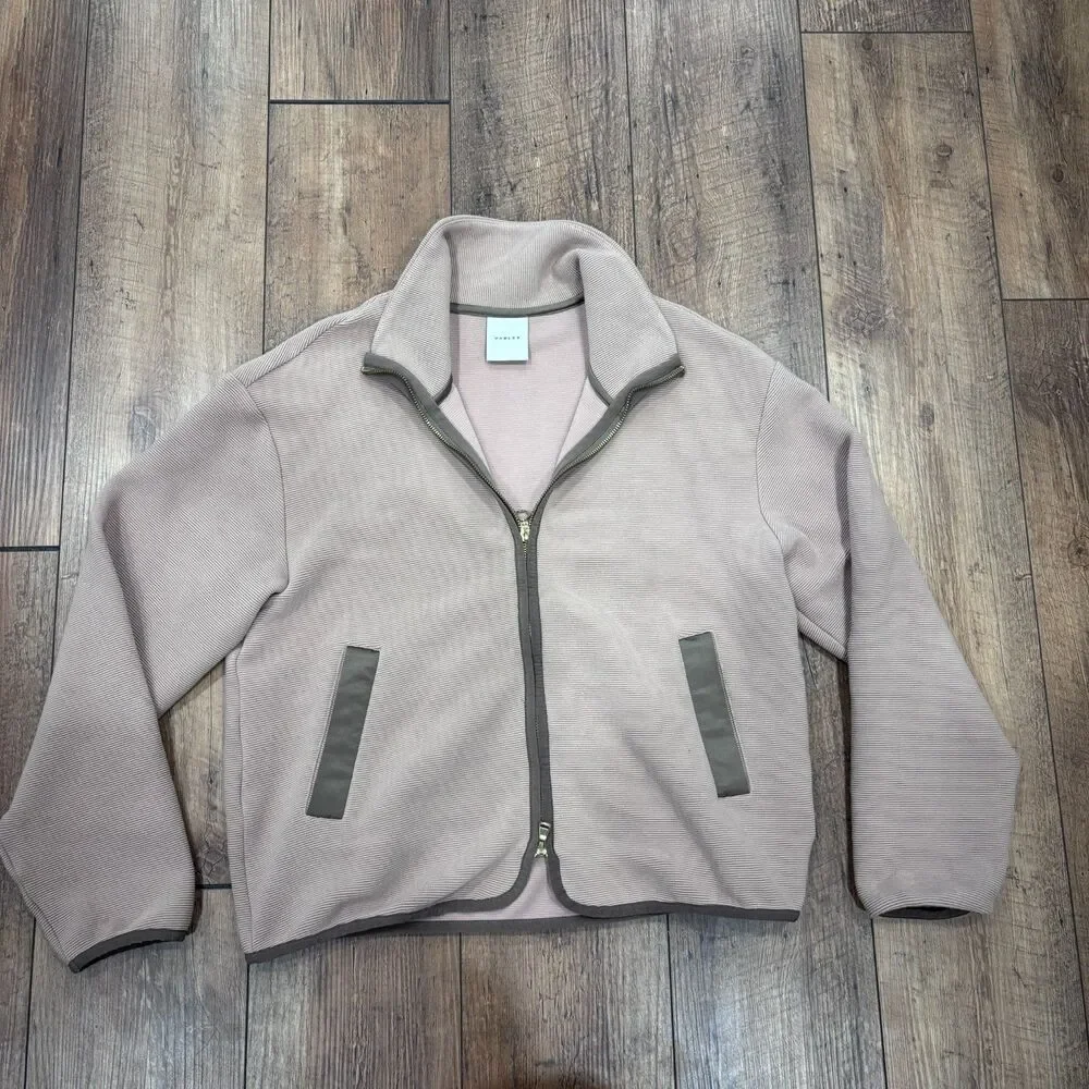 Varley Berendo Full Zip Thru Mock Collar Boxy Jacket in Portabella Size Small